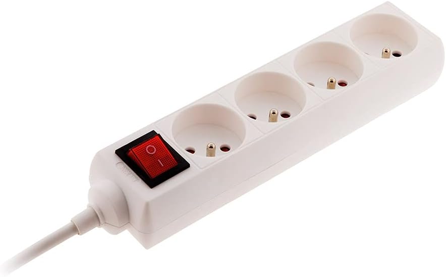 Zenitech - Rallonge bloc 4 prises 16A 2P+T avec interrupteur - Blanc  Dakar Dialy