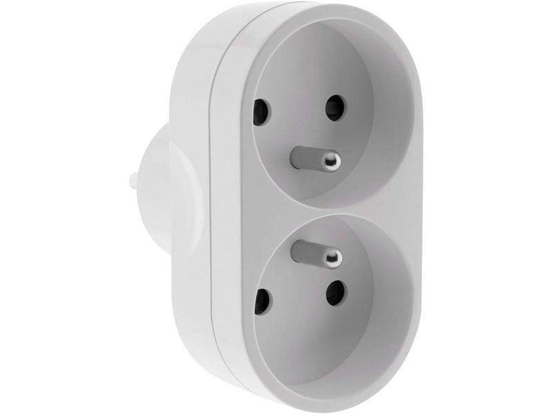 ZENITECH – Multiprise encastrable blanche 2 prises 16A Dialy - Dakar