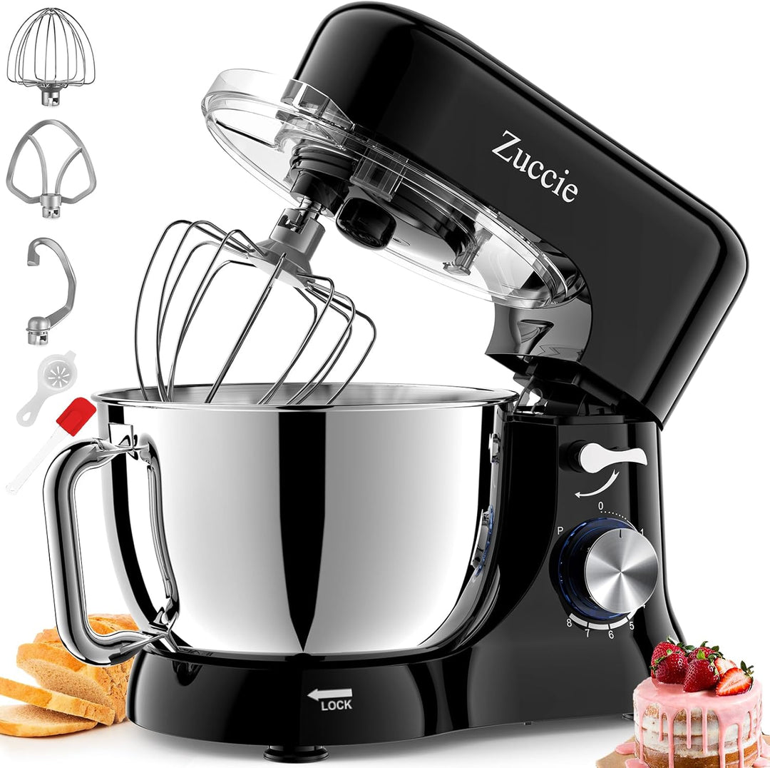 Robot pâtissier Zuccie 5L, 1000W, couleur noire, idéal pour pétrir et mélanger facilement. Disponible à Dakar en 60min sur Dialy.sn