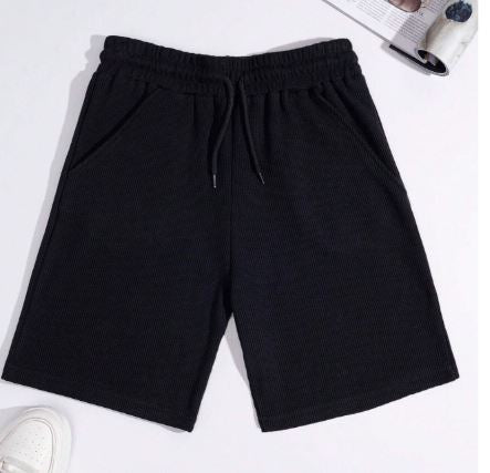 Shorts Homme Tissu Gaufré – Set de 2 Noir & Marron