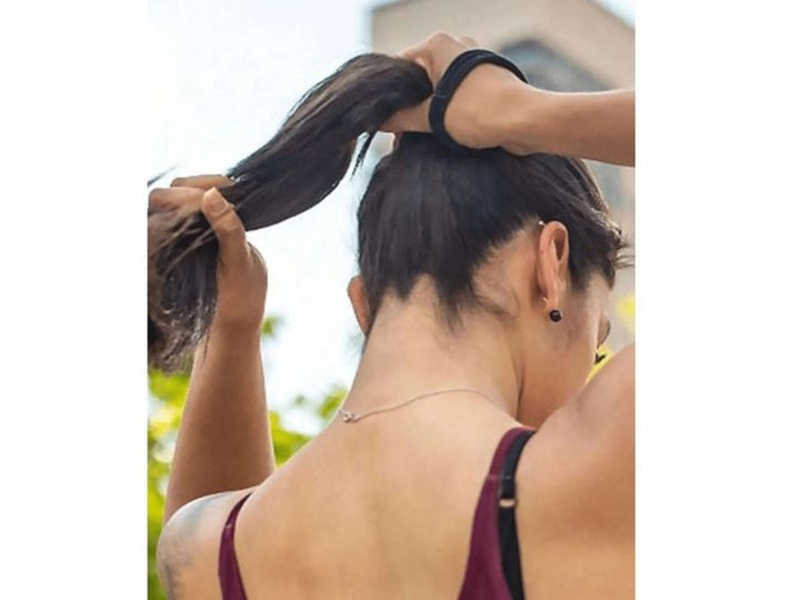 200 Chouchou élastique de couleur noire unie