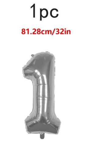 Ballon noir avec numéro pour fête , un chiffre