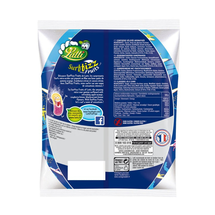 LUTTI - Bonbons Surffizz Goût Fruits Sans Gluten - 200G