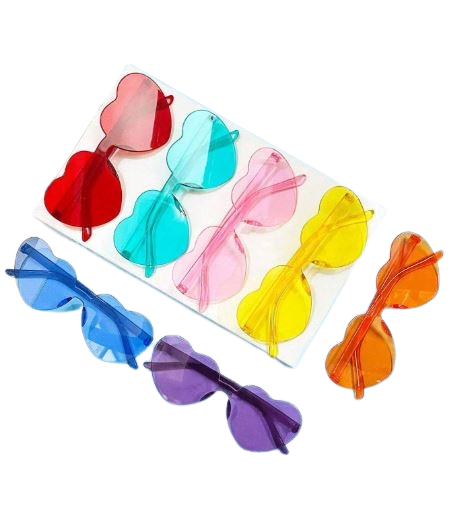 Lunettes chamarrées de couleurs bonbon avec des décorations en métal découpé , (couleur aléatoire)