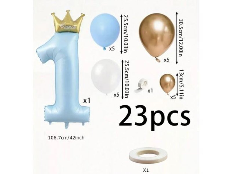 Ensemble de ballons 1er anniversaire de bébé 42 pouces,23 pcs