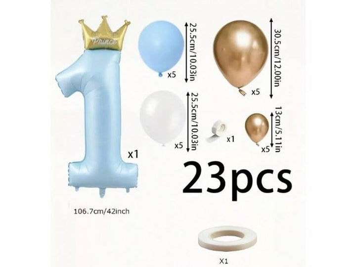 Ensemble de ballons 1er anniversaire de bébé 42 pouces,23 pcs