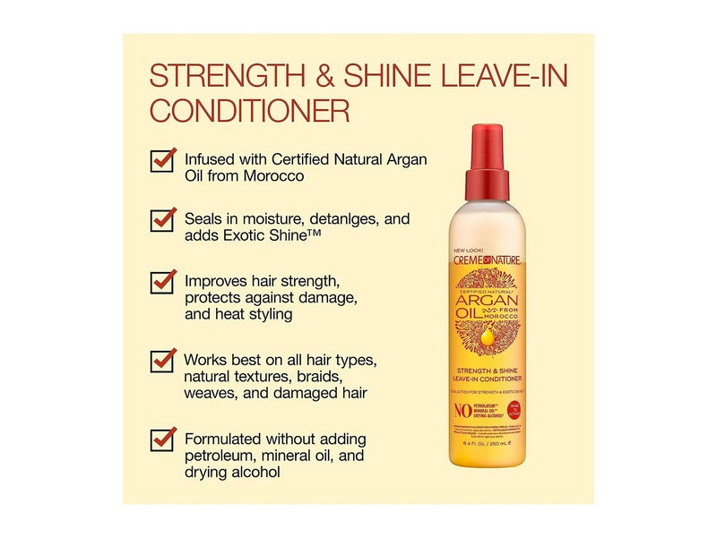 CREME OF NATURE - Argan oil - Strengh and shine Leave-in conditioner - 250 ml
