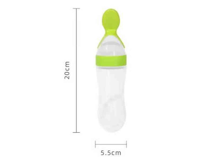 Biberon-Cuillère en Silicone pour Bébé – Spécial Alimentation Semi-Liquide (Riz, Céréales)