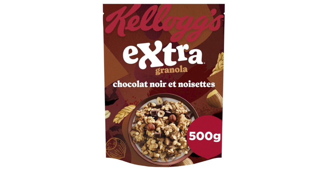 KELLOGG'S - Extra Céréales Chocolat Noir & Noisettes – 500G