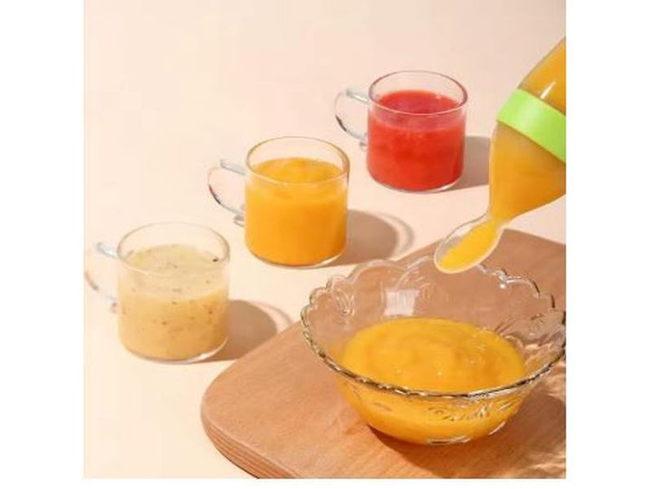 Biberon-Cuillère en Silicone pour Bébé – Spécial Alimentation Semi-Liquide (Riz, Céréales)