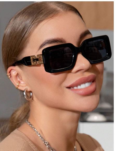 Lunettes de Soleil Carrées Femme – Monture Plastique Mode