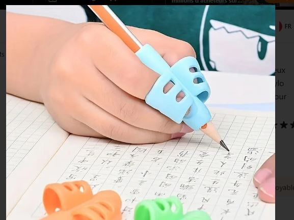 Outils Apprentissage Écriture Enfant – 2 Manchons en Silicone