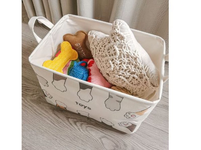 Panier de Rangement pour Jouets de Bébé – Tissu Souple et Design Ludique