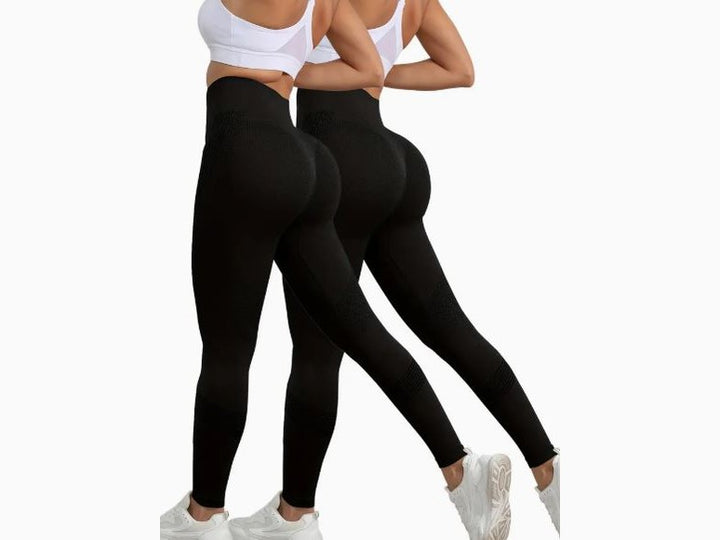 Legging Yoga Femme Taille Haute haute extensible  – Noir, Ultra Confort taille M, 2PCS