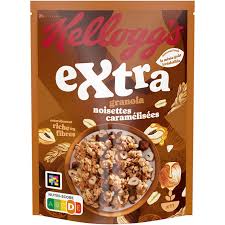 Céréales Extra Chocolat Noir Noisettes 500g - kellogg's