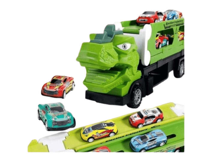 Dinosaure Transporteur avec Voiturettes – Jouet 2 en 1 Enfant