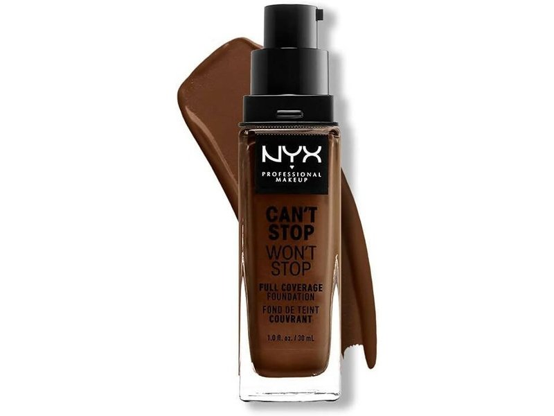NYX - Fond de Teint Haute Couvrance Can't Stop Won't Stop, 22.7 Deep Walnut - 30ml Dakar Dialy
