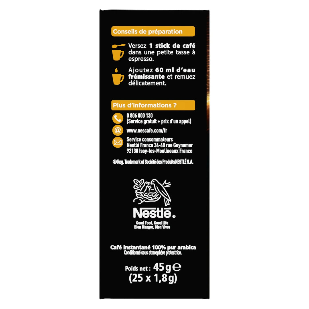 NESCAFE-nescafe espresso original intensité 5 paquet de 25 sticks- 45G