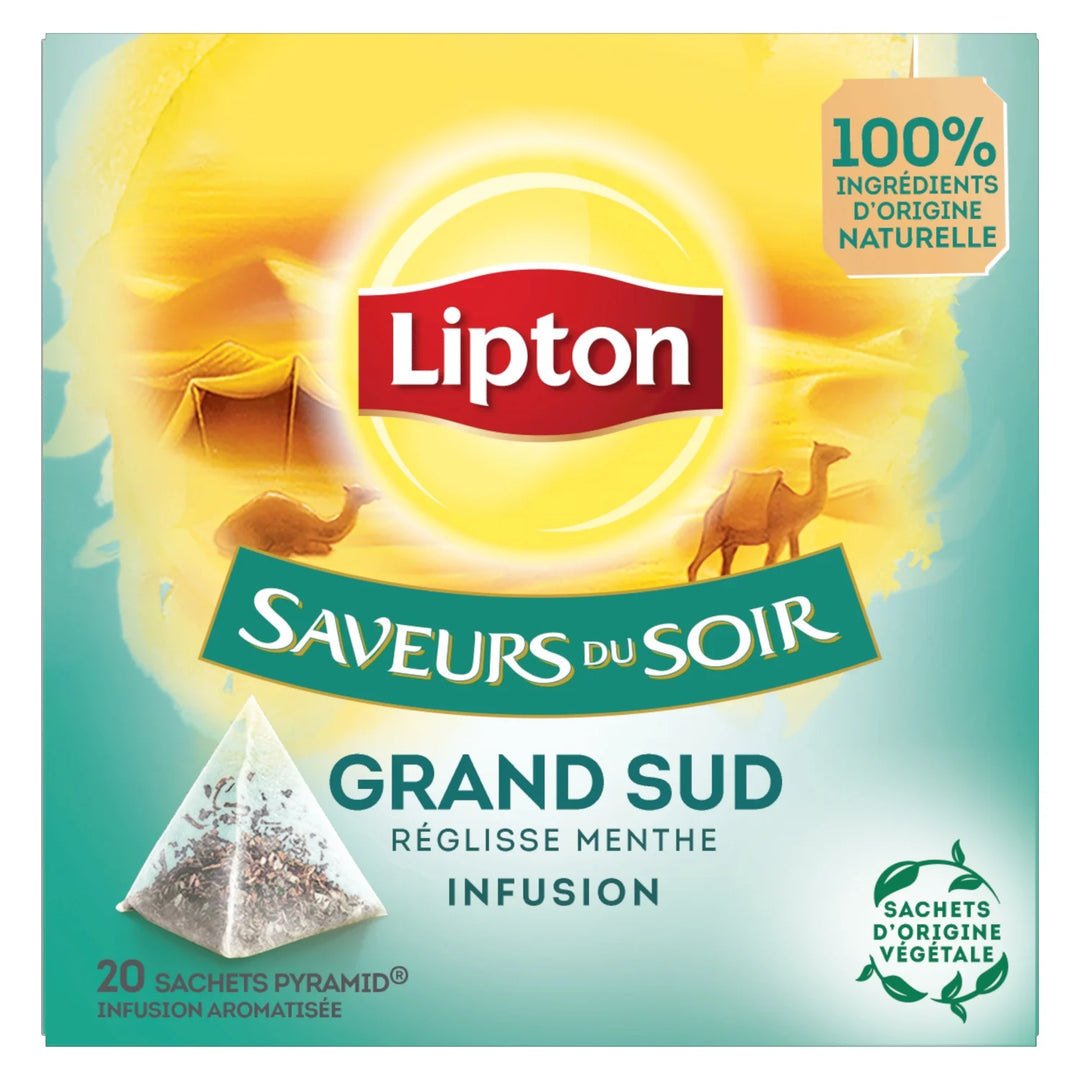 LIPTON-Infusion Saveur du Soir Grand Sud Menthe Réglisse 20 sachets