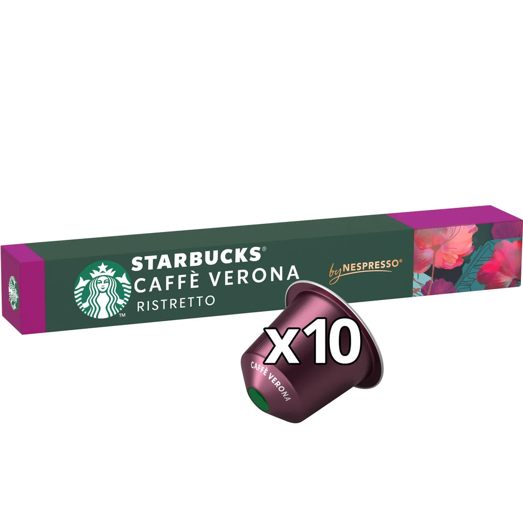 STARBUCKS - Café Capsules Caffè Verona Intensité 10 Compatible Nespresso - 10 capsules