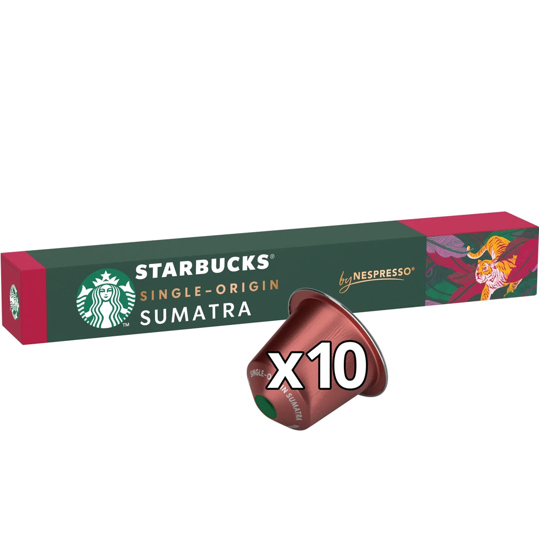 STARBUCKS - Café Capsules Sumatra Intensité 10 Compatible Nespresso - 10 capsules