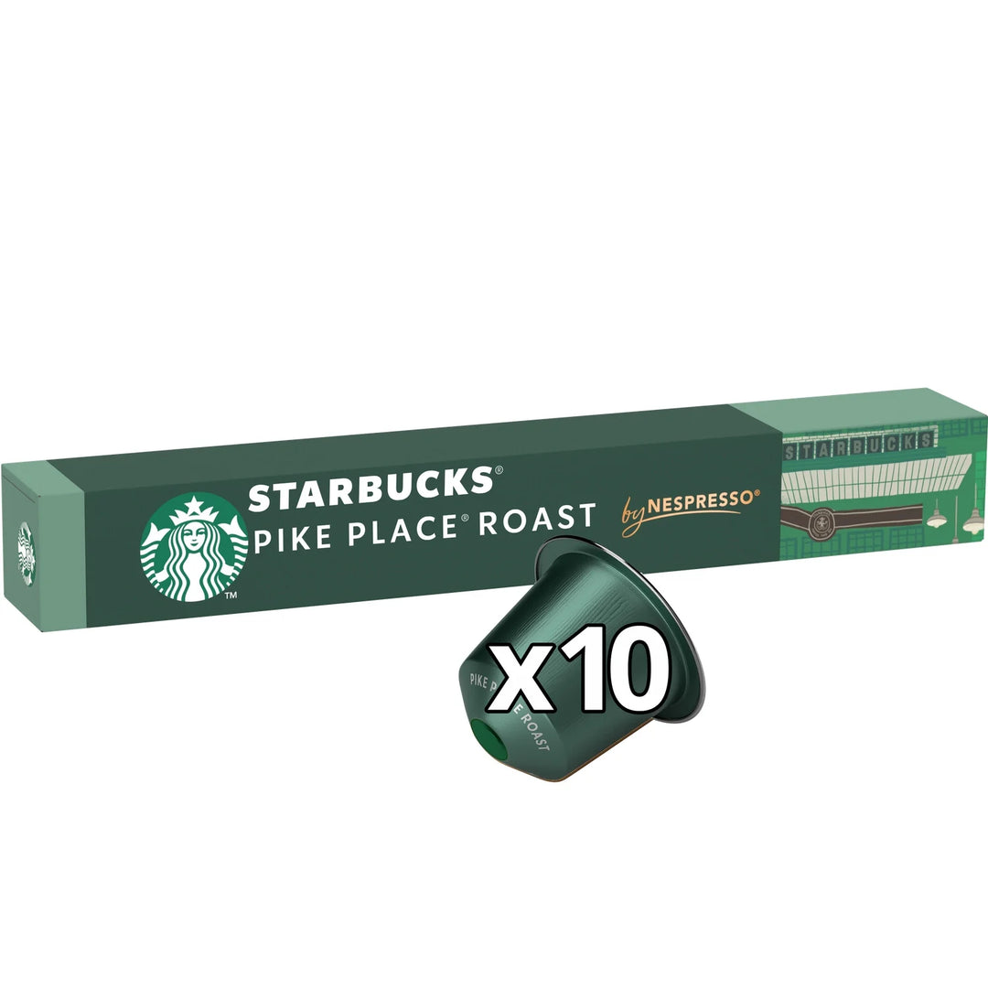 STARBUCKS - Café Capsules Pike Place Roast Intensité 7 Compatible Nespresso - 10 capsules