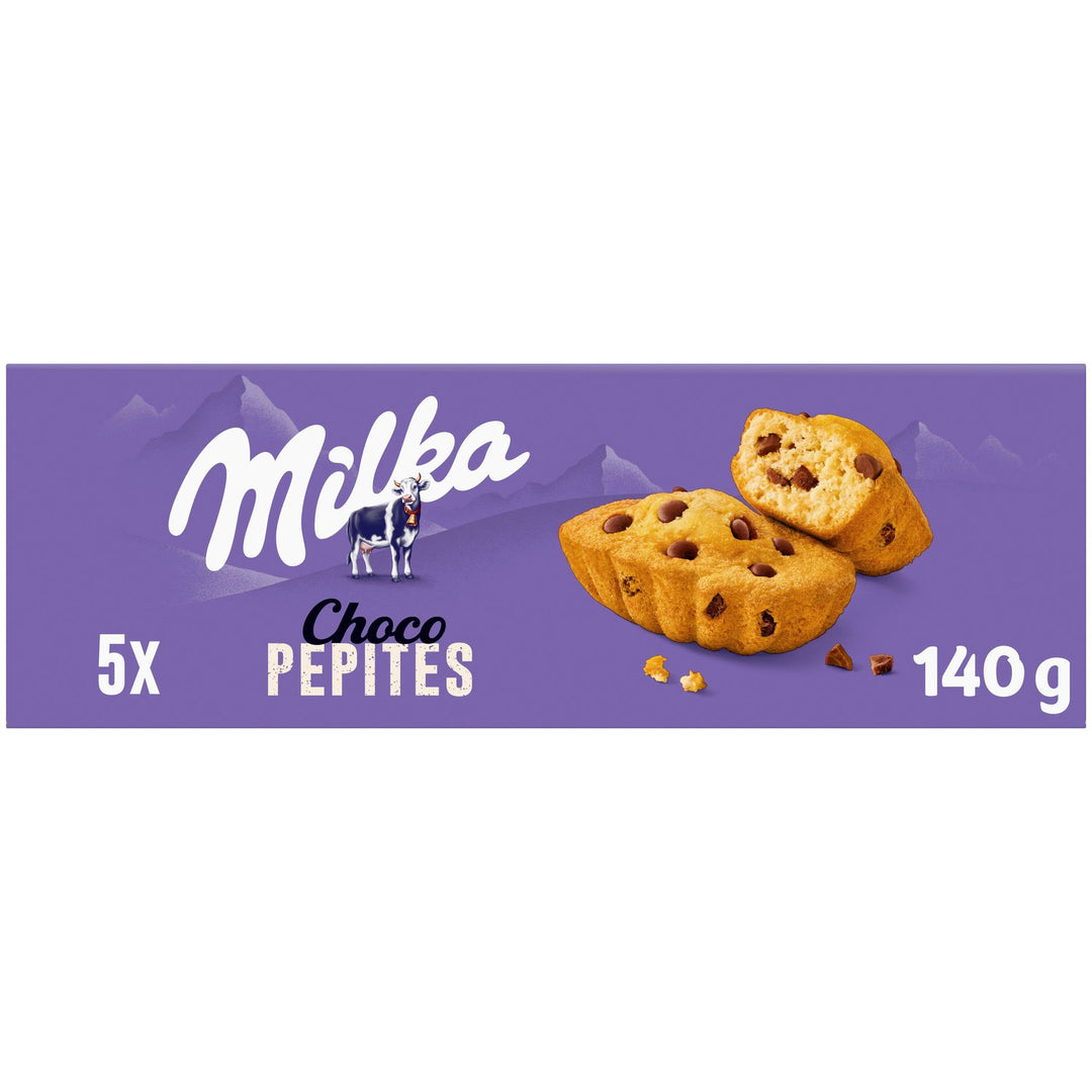 MILKA-Gâteaux moelleux aux pépites de chocolat La boîte de 5 sachets - 140 g