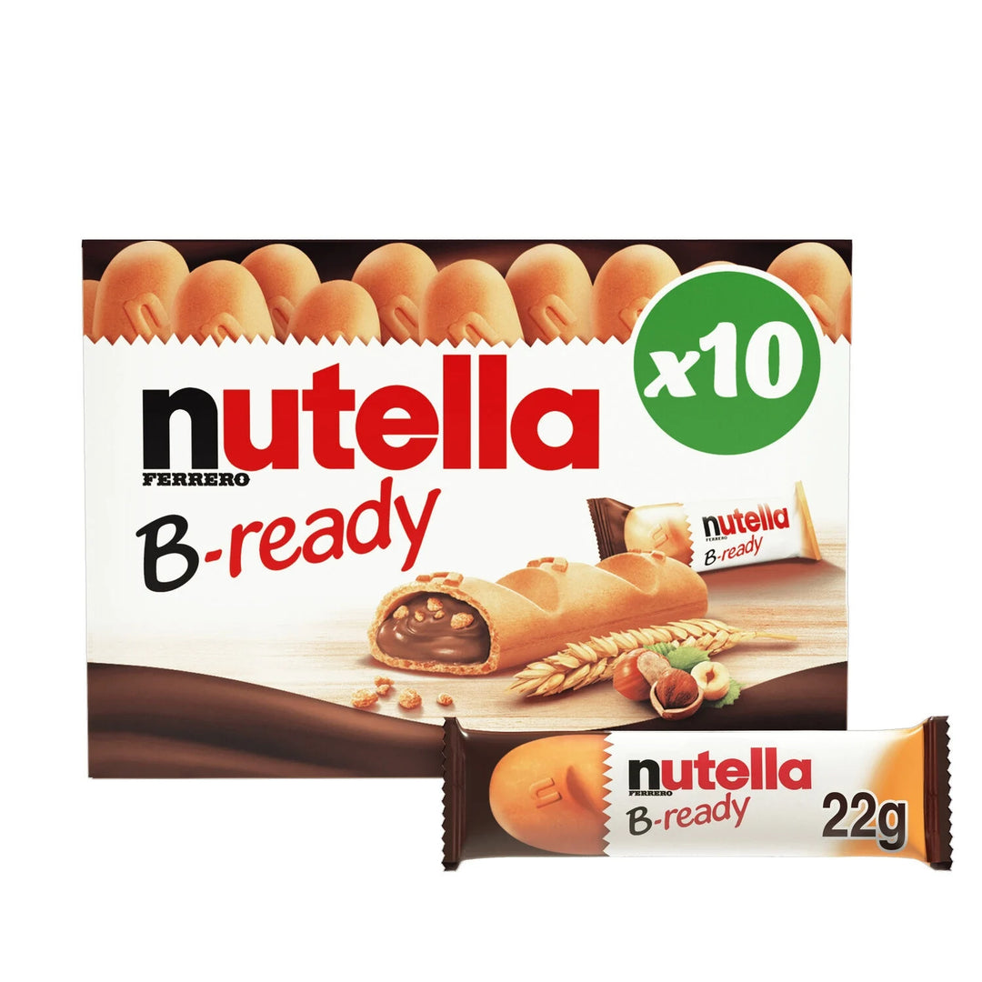 NUTELLA-Biscuits Fourrés Noisettes et Cacao NUTELLA B-READY x10 - 220g