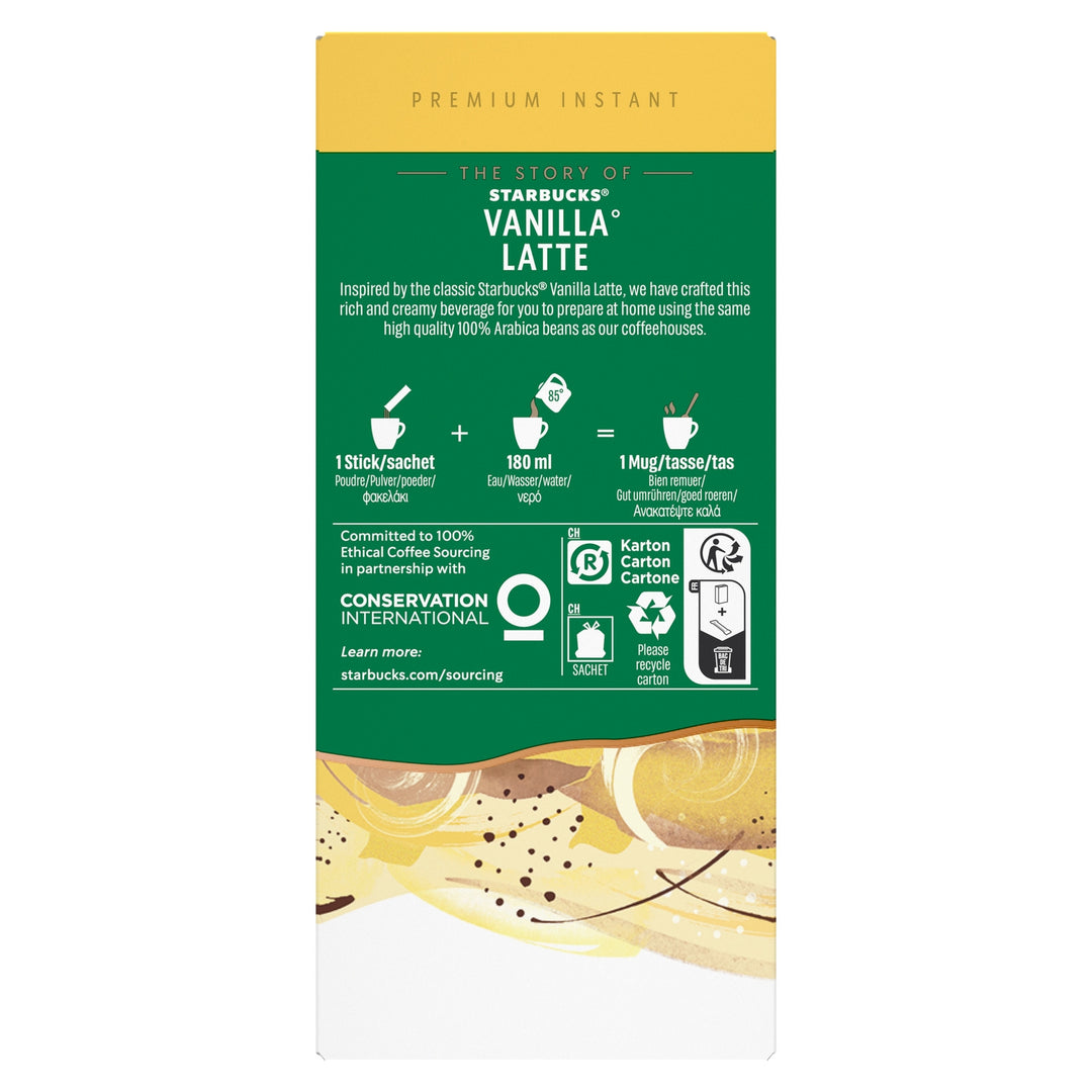 STARBUCKS-Café soluble vanilla latte STARBUCKS 5 sticks-107,5G