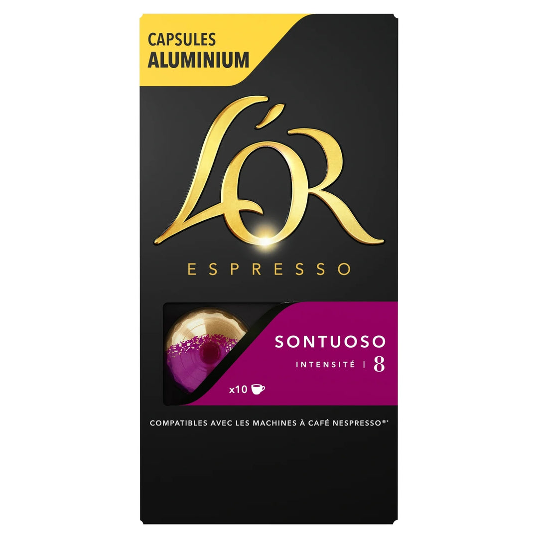 L'OR-Espresso Sontuoso intensité 8 , 10 capsules-52G