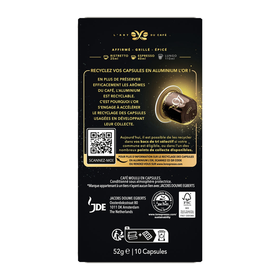 L'OR-Espresso Forza intensite 9 , 10 capsules- 52G
