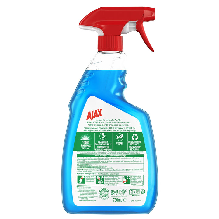 AJAX - Nettoyant Ménager Vitres Lave-vitre Triple action - 750ml