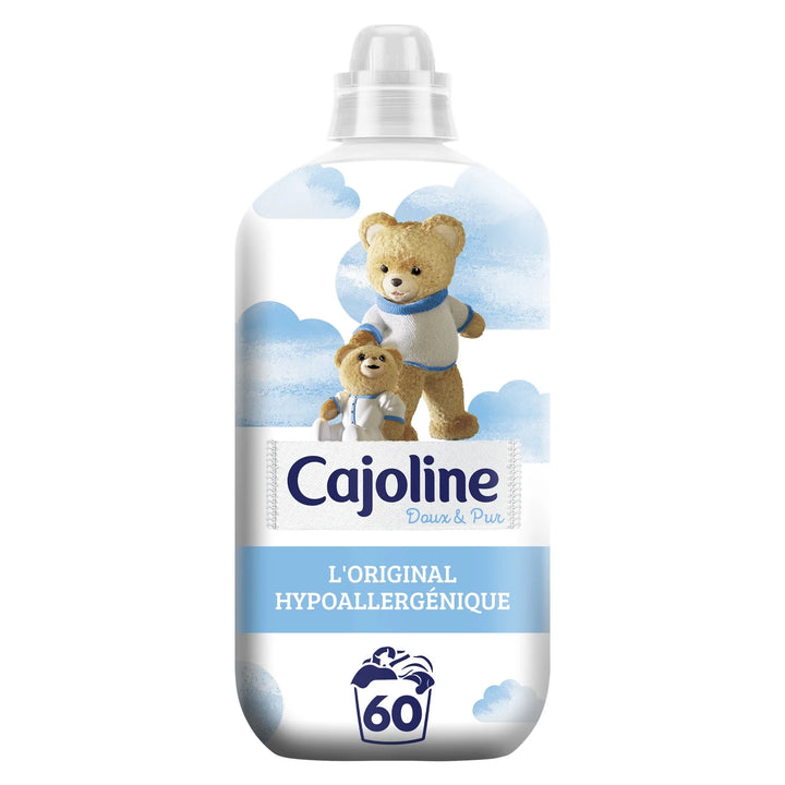 Cajoline - Adoucissant Hypoallergénique Doux et Pur - Soin délicat pour peaux sensibles - 1,38L