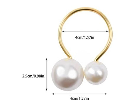 Anneau de serviette à perles,4 pièces