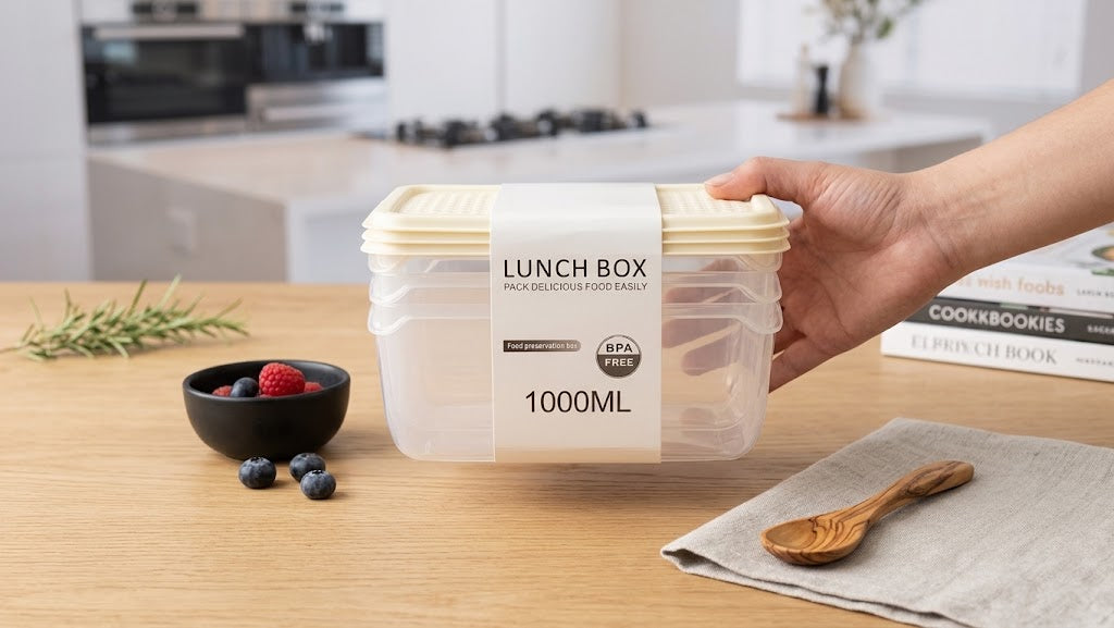 Lunch Box – Sans BPA – Lot de 3 – 1000 ml