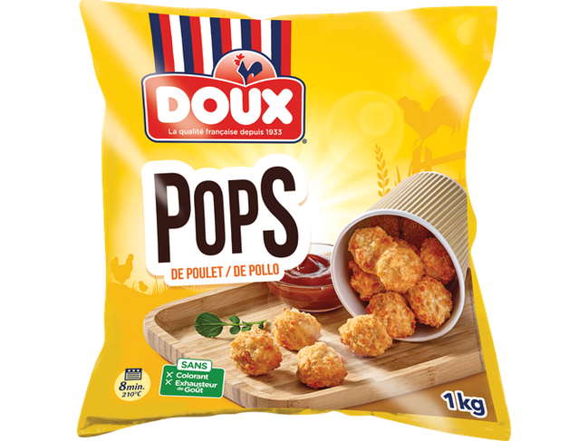 CHICKEN POPS DOUX 500G