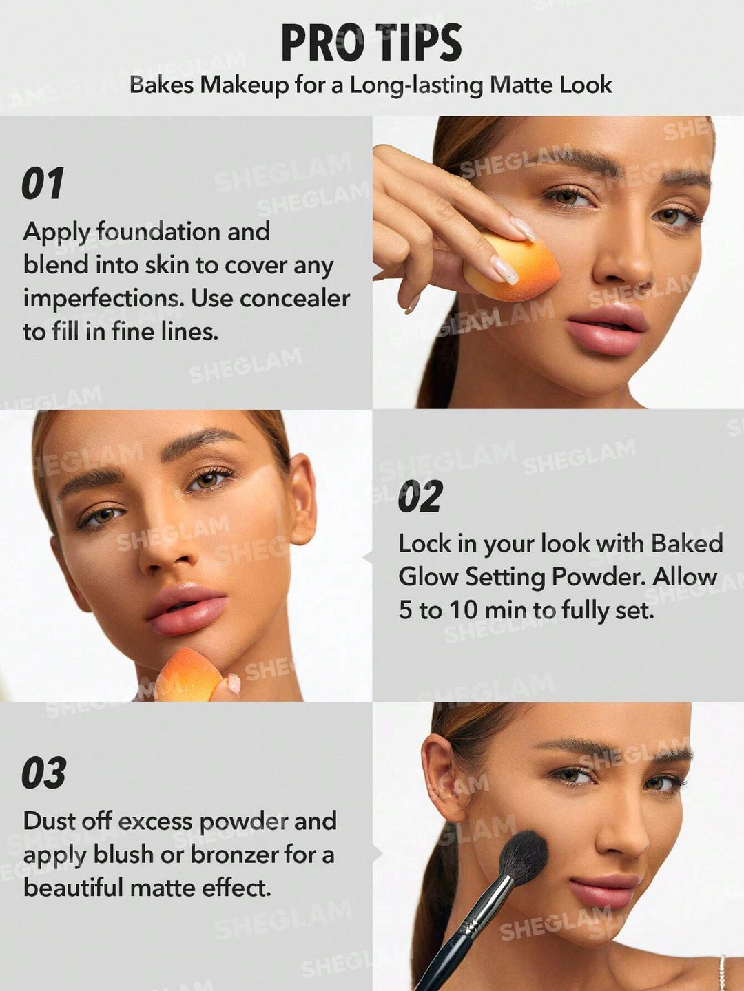 SHEGLAM - Poudre fixatrice Baked Glow - Teinte Brun foncé