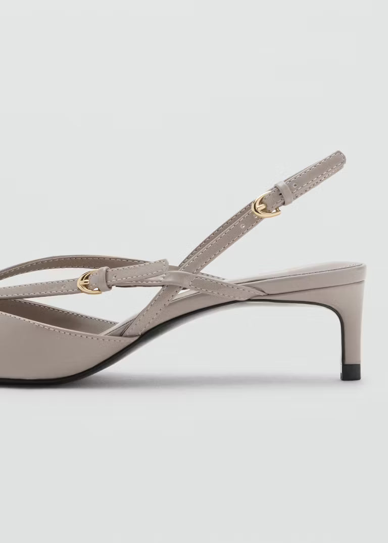 Mango - Chaussures à Talon Kitten à Brides – Pointure 39