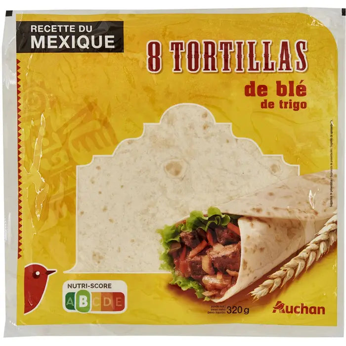 8 tortillas de blé de trigo