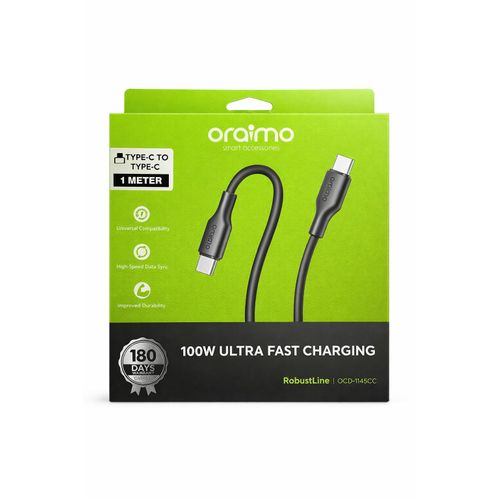 ORAIMO - Ultra durable 60W Câble Type-C vers Type-C-1.5M-Noir