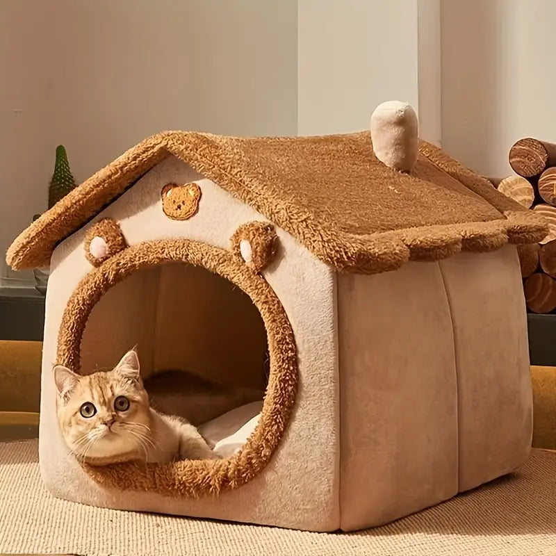lit Maison pour chat, amovible et lavable
