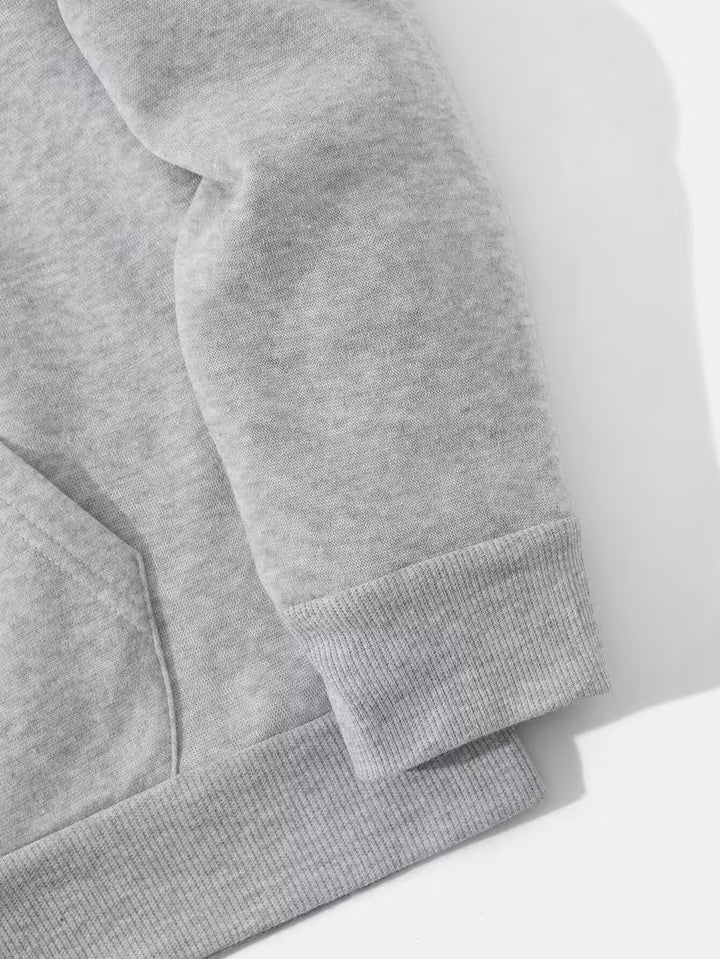 Sweat à Capuche Épais en Peluche pour Homme – Motifs Géométriques Abstraits – Taille L