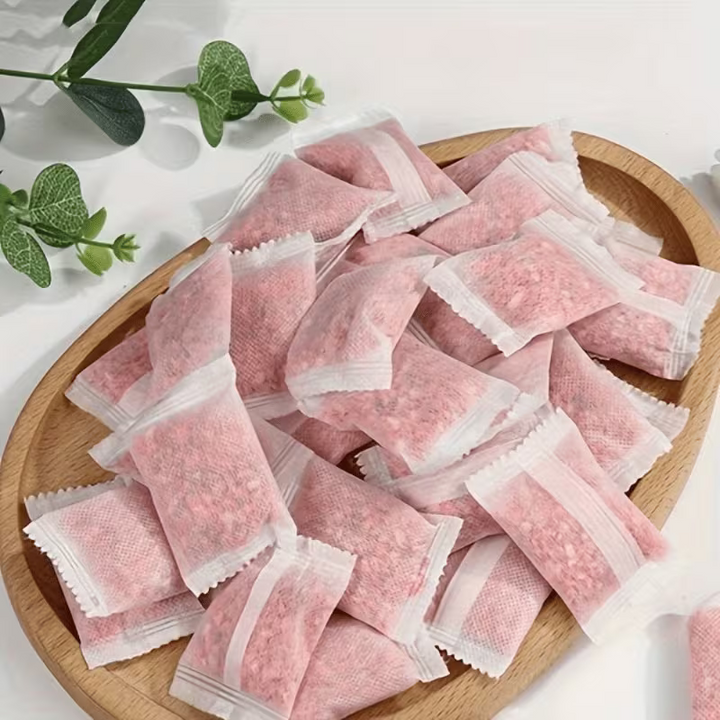60 Sachets Parfumés à la Rose – Motif Floral Rouge