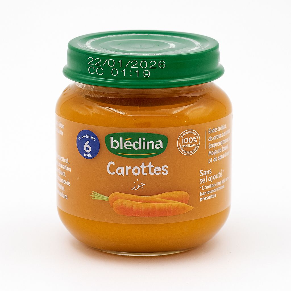BLEDINA - Petits pots Purée de carottes - 130g