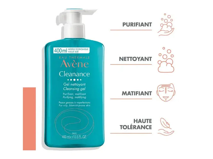 Gel Nettoyant AVÈNE Cleanance Mousse Légère 400 ML