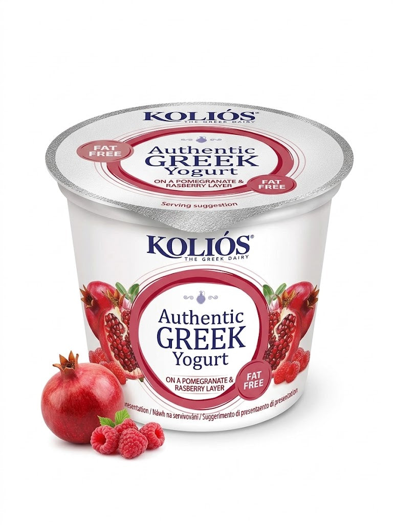 Kolios- Yaourt Grec Authentic Grenade & Framboise – 0% -150g