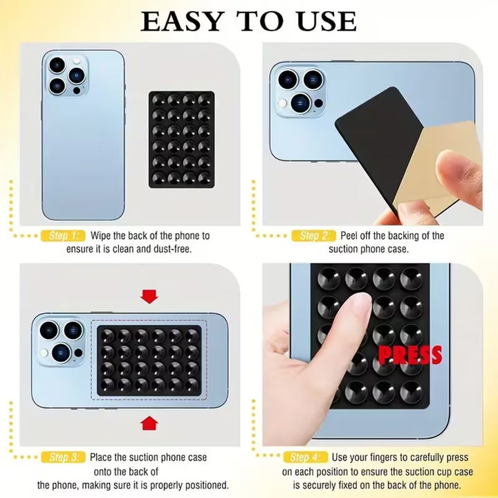 Étui de téléphone à ventouse en silicone