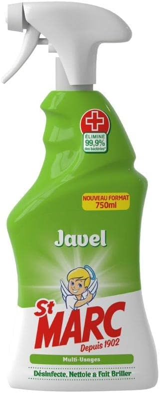 Saint Marc - Spray Javel Multi-Usages 750ml - Désinfection et Nettoyage Efficaces dans Votre Maison