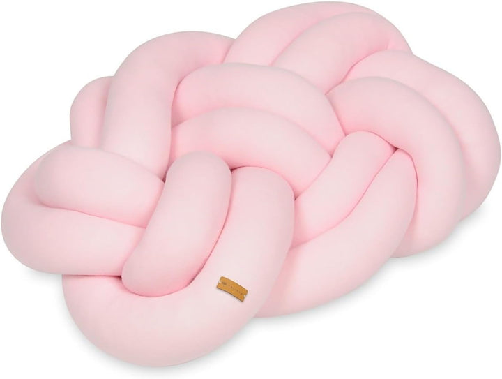 Lot de 2 Coussin Tressé Décoratif – Rose Clair – 50 x 40 cm