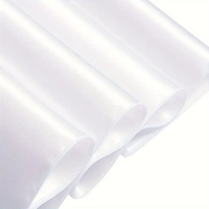 Nappe en Satin de Couleur Unie, Élégante Couverture de Table Rectangulaire